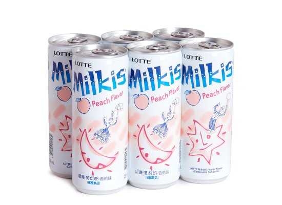 樂天 - Milkis 忌廉溝鮮奶香桃味250ML (6罐裝)