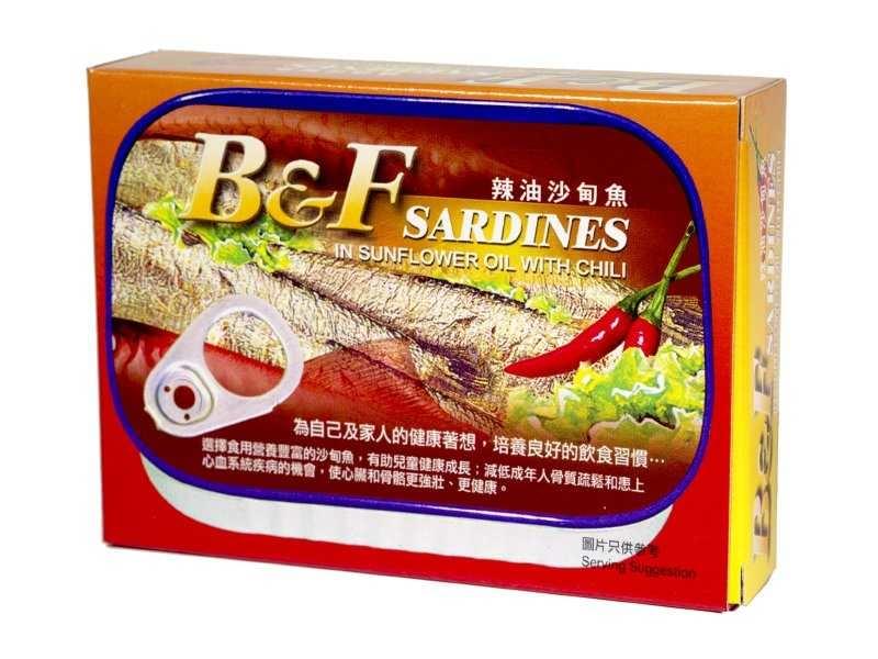 B&F辣味沙甸魚106克